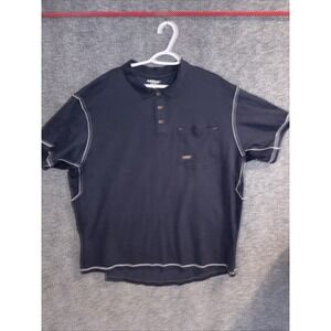ARIAT Rebar Polo Shirt Men's 3XL Burnt Navy‎ Stretch Casual Western Work Wear